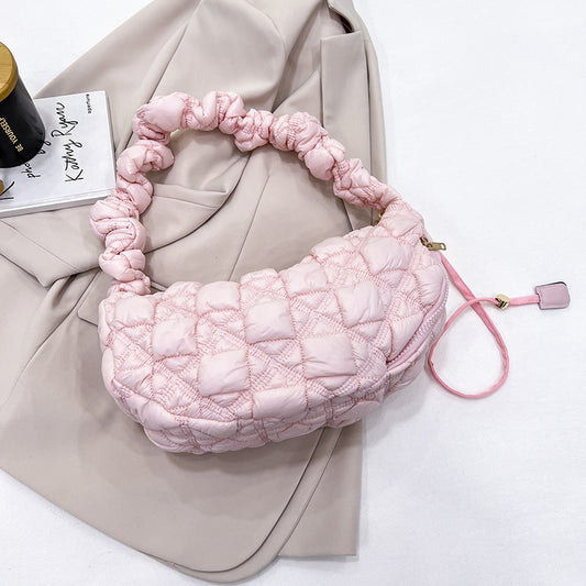 The New Version Of The Minority All The Clouds Fold Armpit Package Leisure Dumplings Bag Single Shoulder Crossbody Bag Female