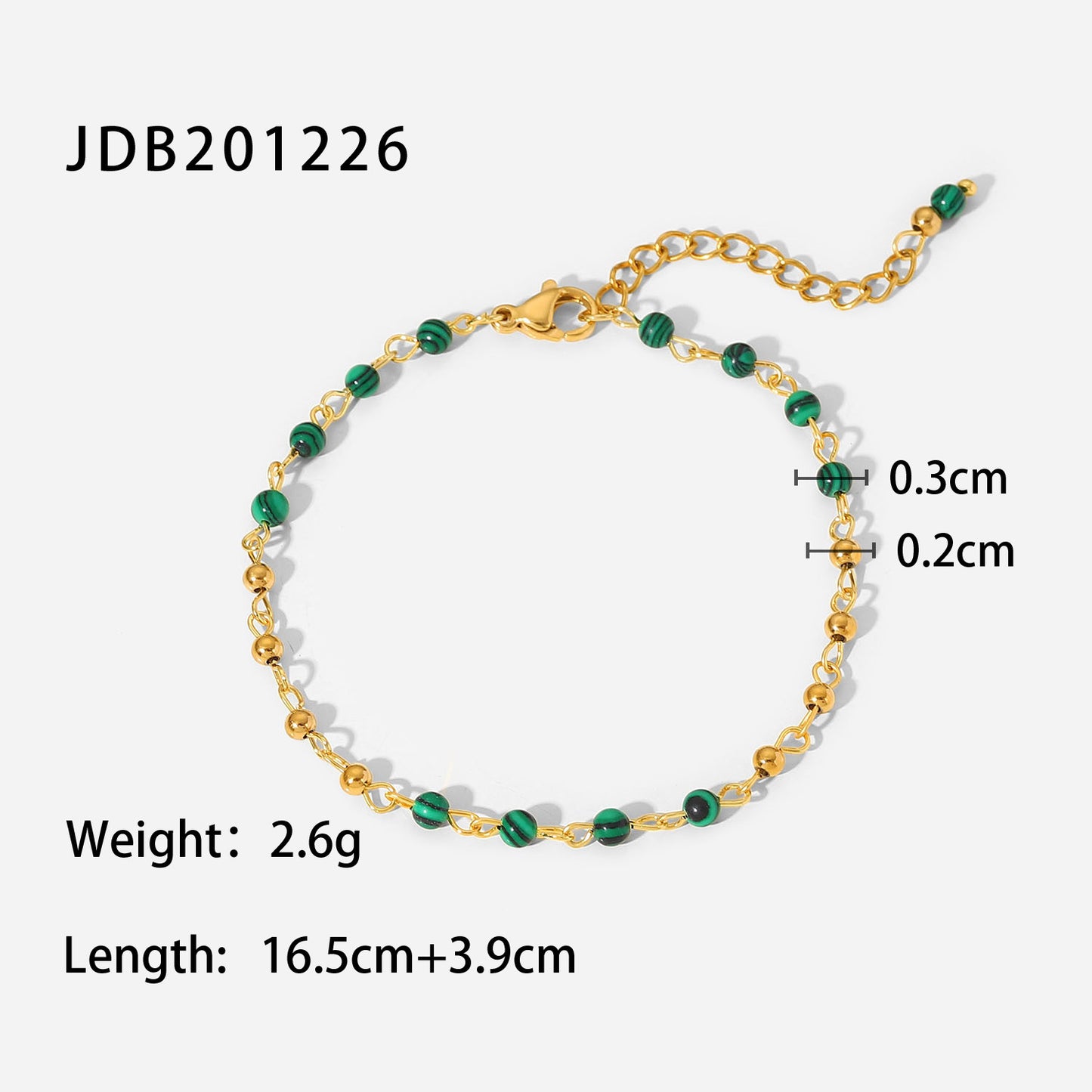 5pcs Retro Style Green Malachite Inlaid Necklace Earrings Ring Bracelet 18K Gold Stainless Steel Jewelry Women