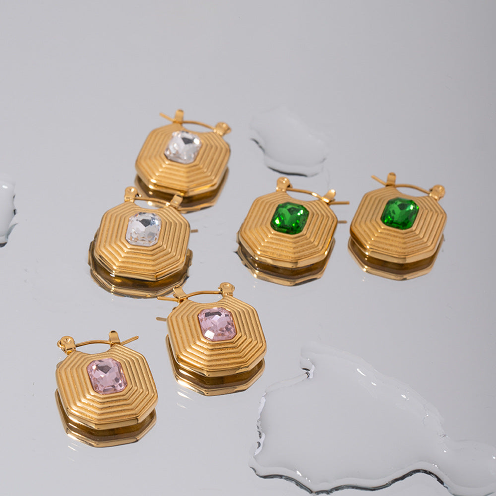 5pcs Luv Aj Mosquito Coil Earrings Female Retro Style Niche Design High-Grade Lightweight Luxury Earrings Stainless Steel Earrings