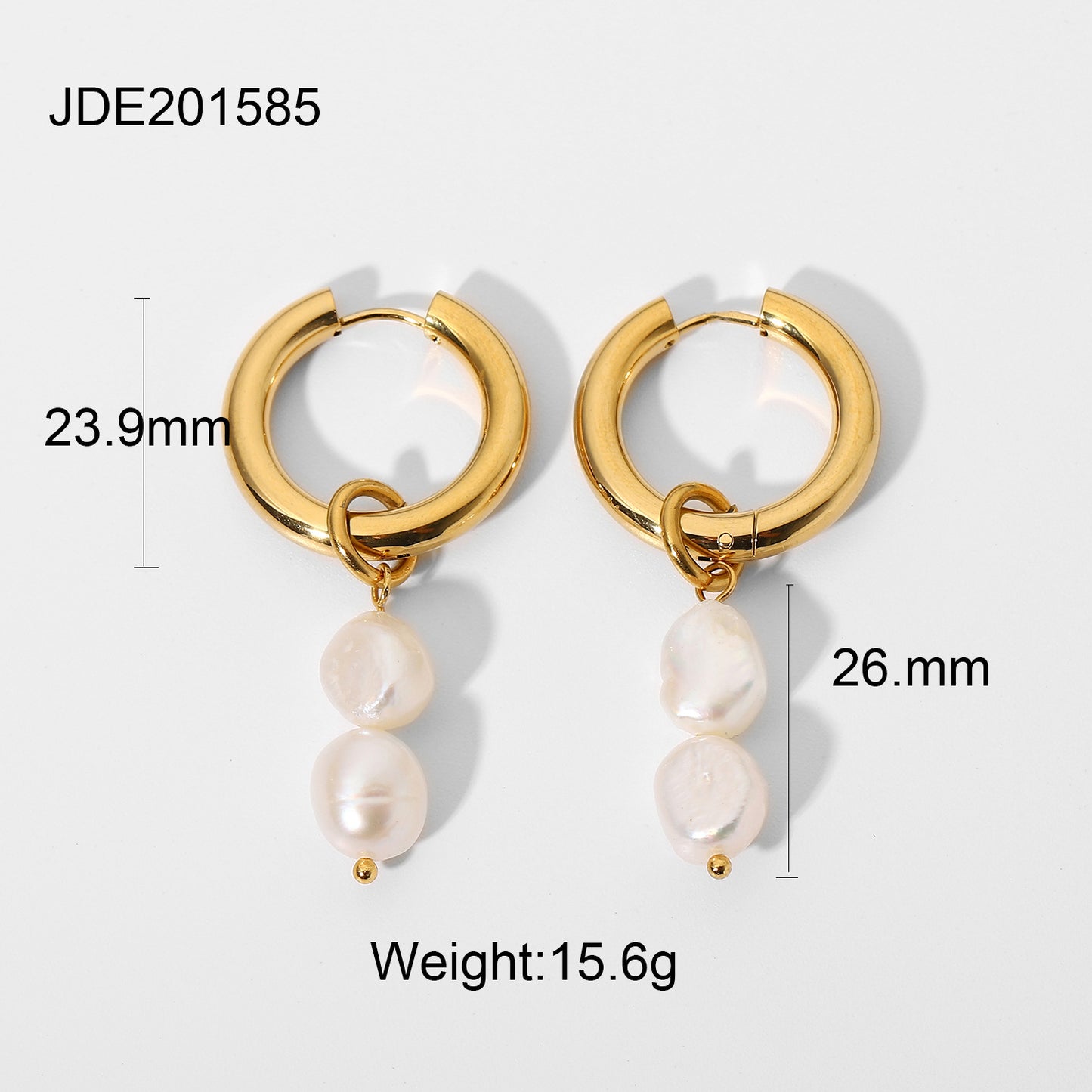 5pcs Stainless Steel Earrings Stone Stainless Steel 18K Gold Pendant Earrings Pendant