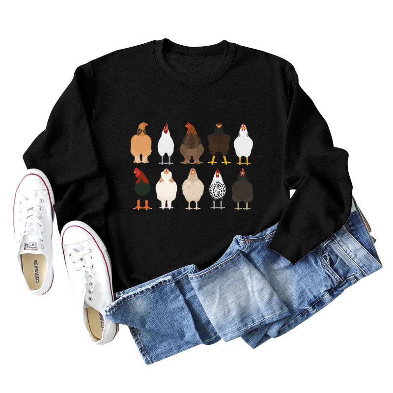 Chicken Print Thanksgiving Fashion Long Sleeve Ebay Plus Size Hoodie