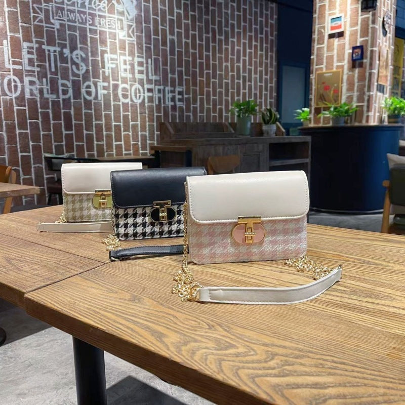 Summer New Small Bag Portable Small Square Bag Niche Diamond Grid Chain Crossbody Bag Small Fragrance Female Bag