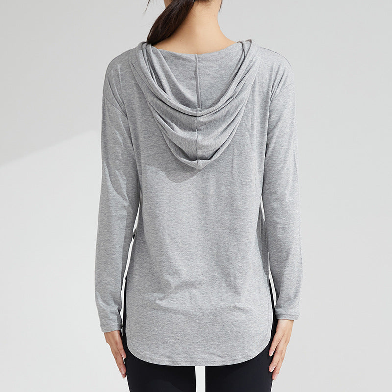 Quick Dry Yoga Fitness Sports Hoodie T-Shirt Body Clothing Thin Yoga Top Long Sleeve Yoga Wear Fitness Wear