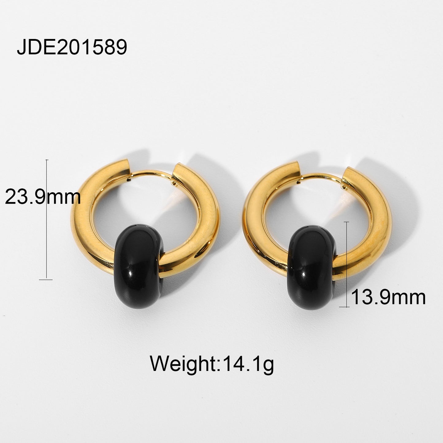 5pcs Stainless Steel Earrings Stone Stainless Steel 18K Gold Pendant Earrings Pendant