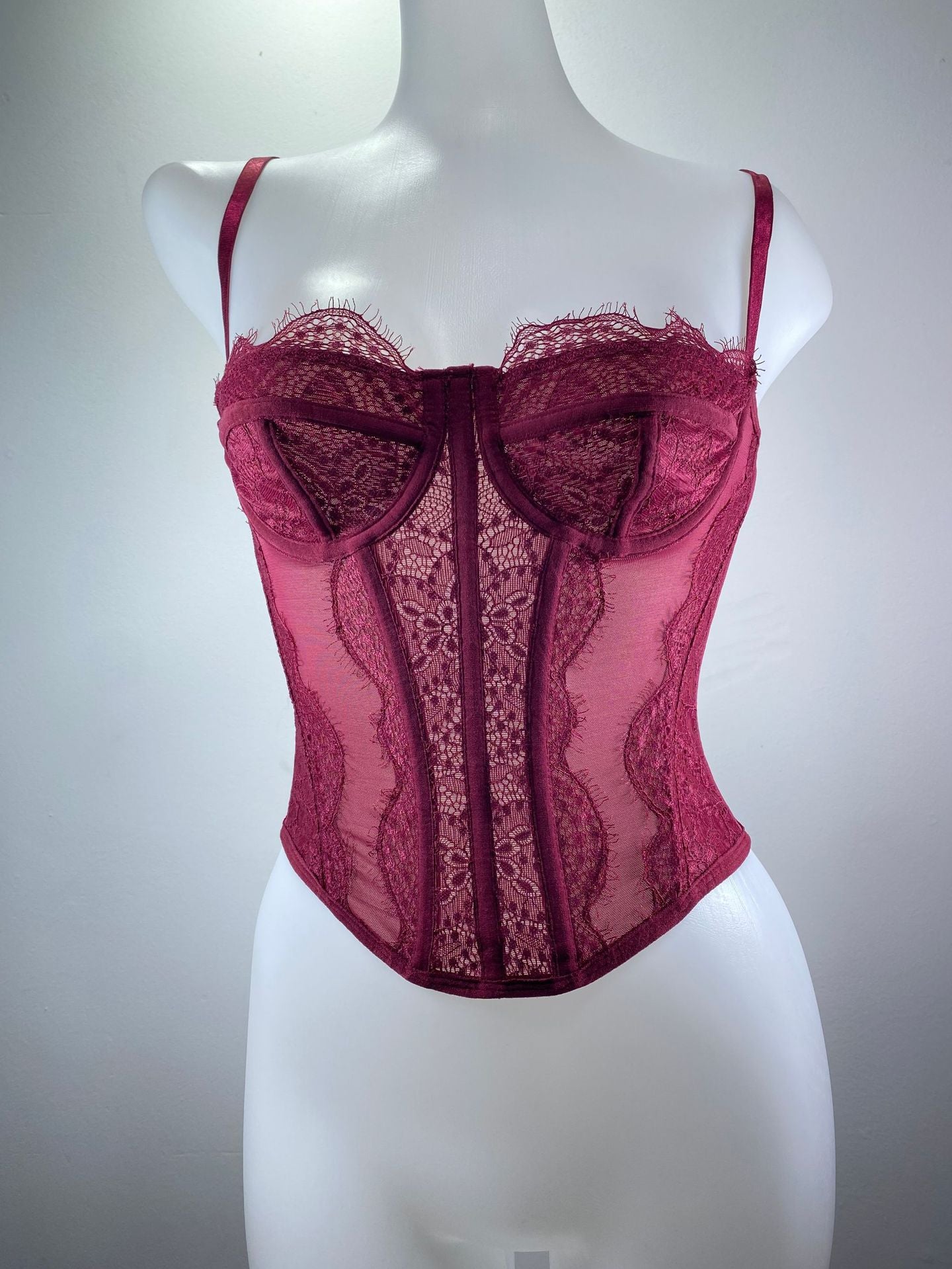 New Lace Embroidery Fishbone Nylon Sexy Chest Halter Hollowed Out Backless Corset Women