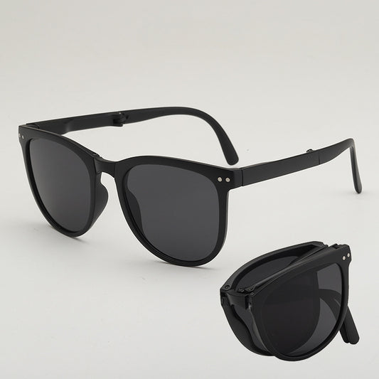 5 pairs UV400 Uv Sunscreen Sunglasses For Men Convenient Oval Frame Sunshade Folding Sunglasses For Women Polarizer
