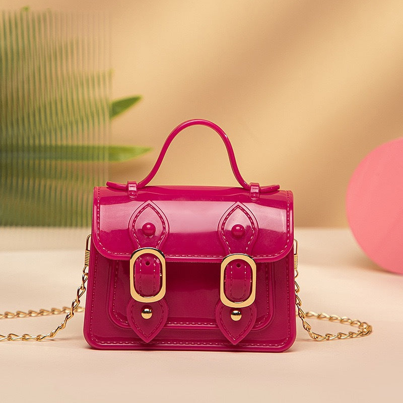 Summer New Jelly Bag Mini Cambridge Bag Pvc Chain Bag Women's Shoulder Bag Children'S Crossbody Bag