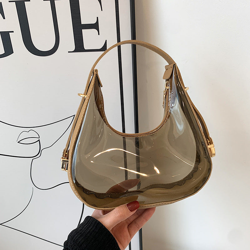 Pvc Transparent Small Bag Female Fashion Summer  Niche Shoulder Bag New Cool Jelly Bag