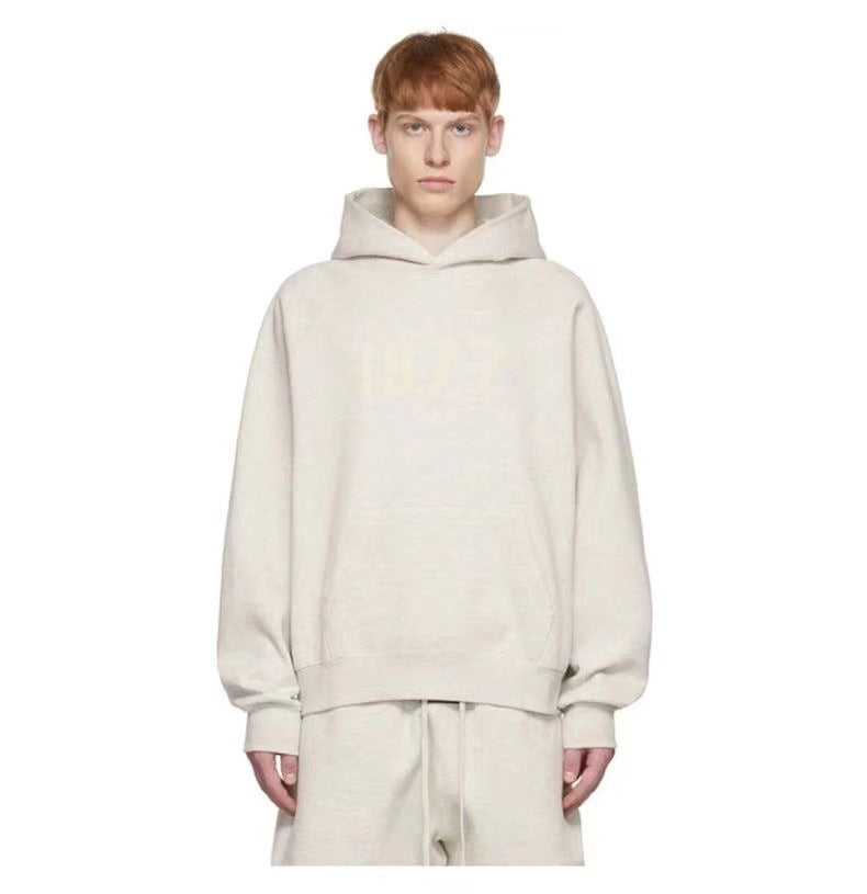 Double-Line  Hoodie Casual Hoodie Plus Velvet Casual Couple Men And Women Loose Tide