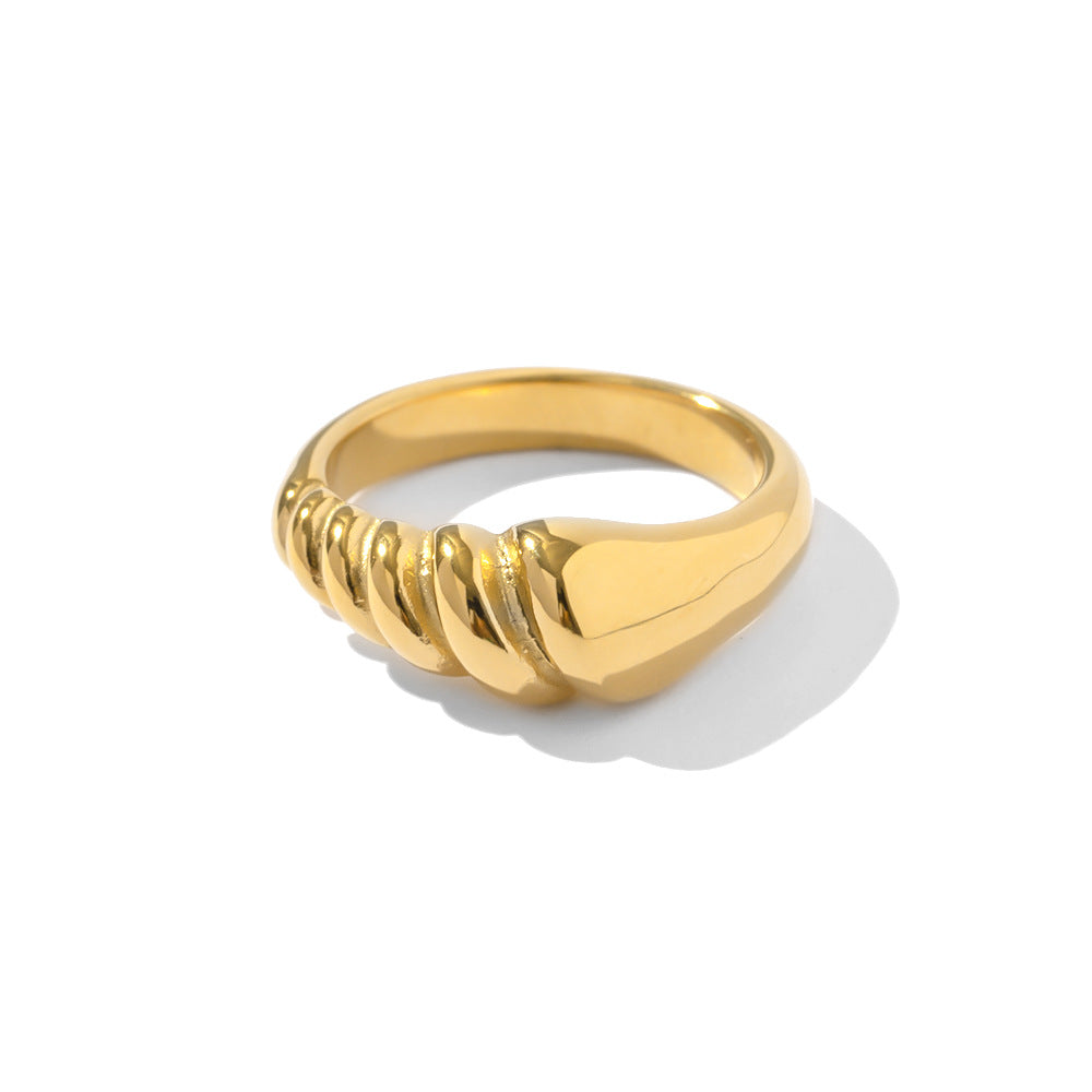 5pcs New Titanium Steel Ring Fashion Niche Design All Match Stainless Steel Ring Ring Ring Ring Female