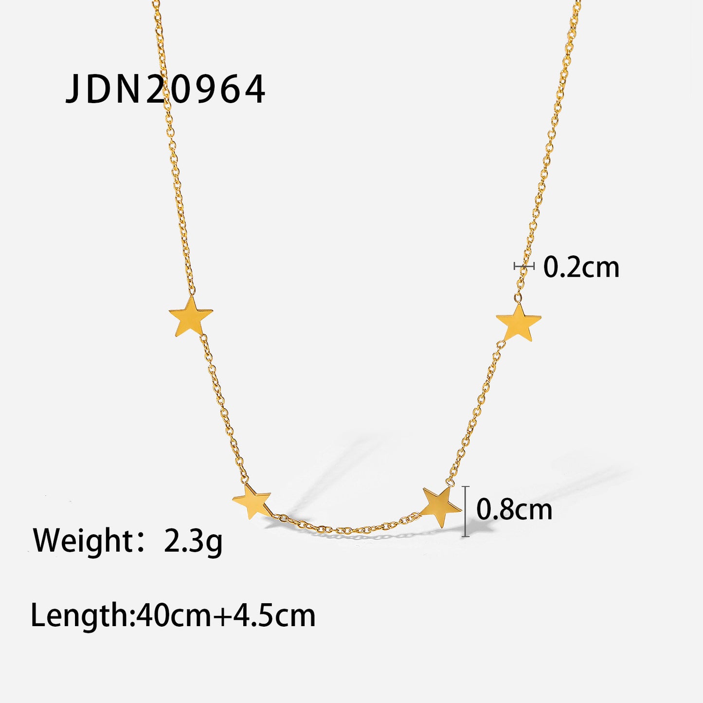 5pcs Fashion Personality Five-Pointed Star Fine Bead Chain Necklace Ladies Elegant Temperament Collarbone Chain Necklaces