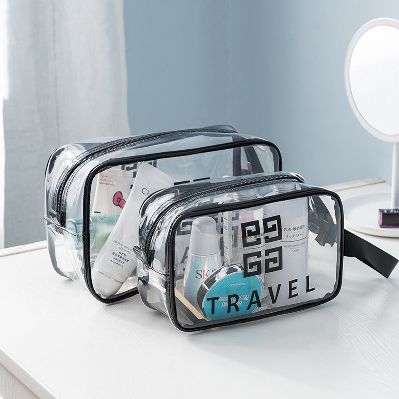 Transparent Makeup Bag Pvc Woman Portable Wind Travel Toiletry Bag Large Capacity Multi-Functional Portable Storage Bag