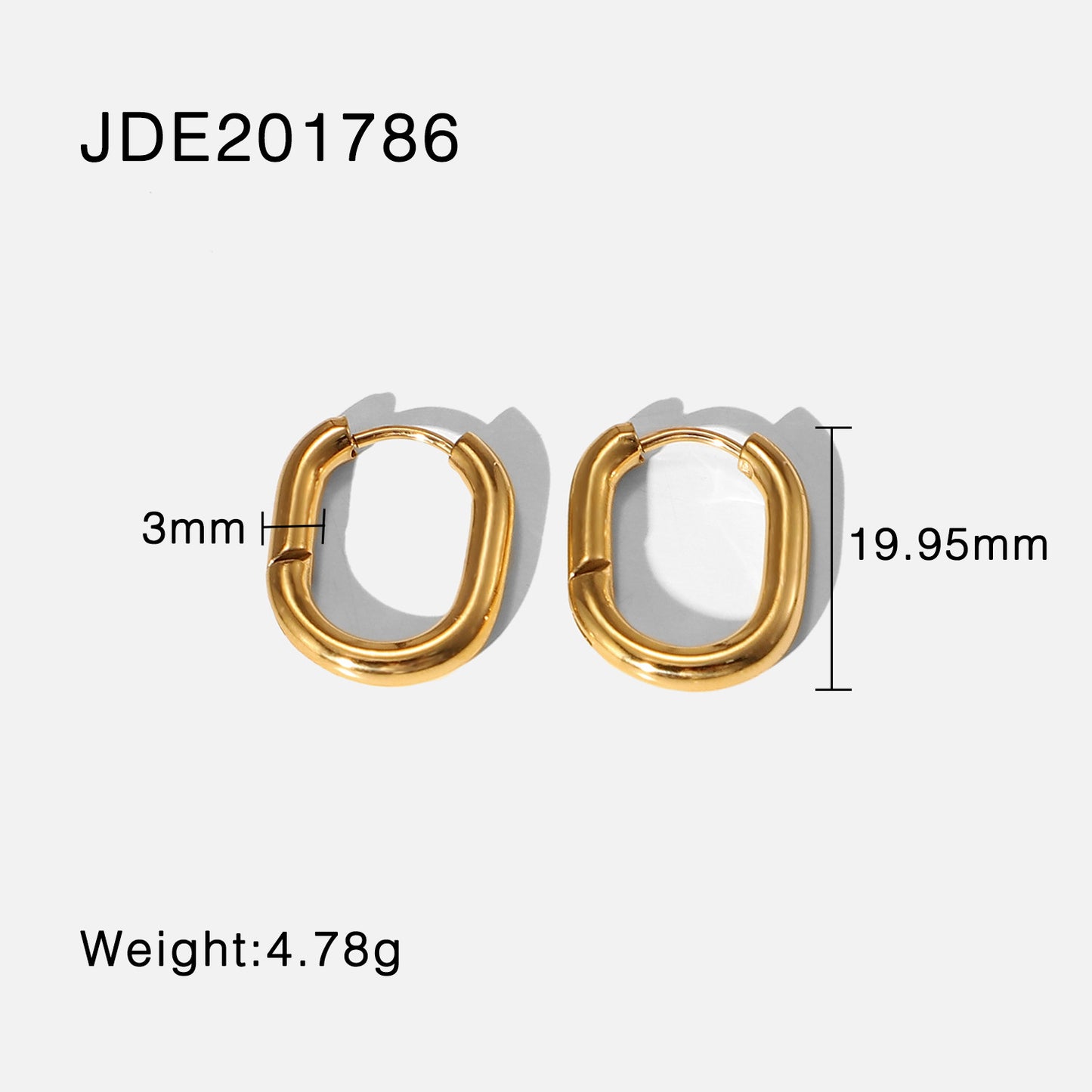 5pcs Fashion Women's Stainless Steel Ring Earrings Style Earring Buckle Geometric Oval 100 Matching Earring New