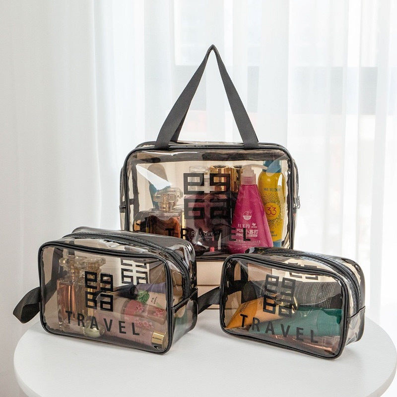 Transparent Makeup Bag Pvc Woman Portable Wind Travel Toiletry Bag Large Capacity Multi-Functional Portable Storage Bag