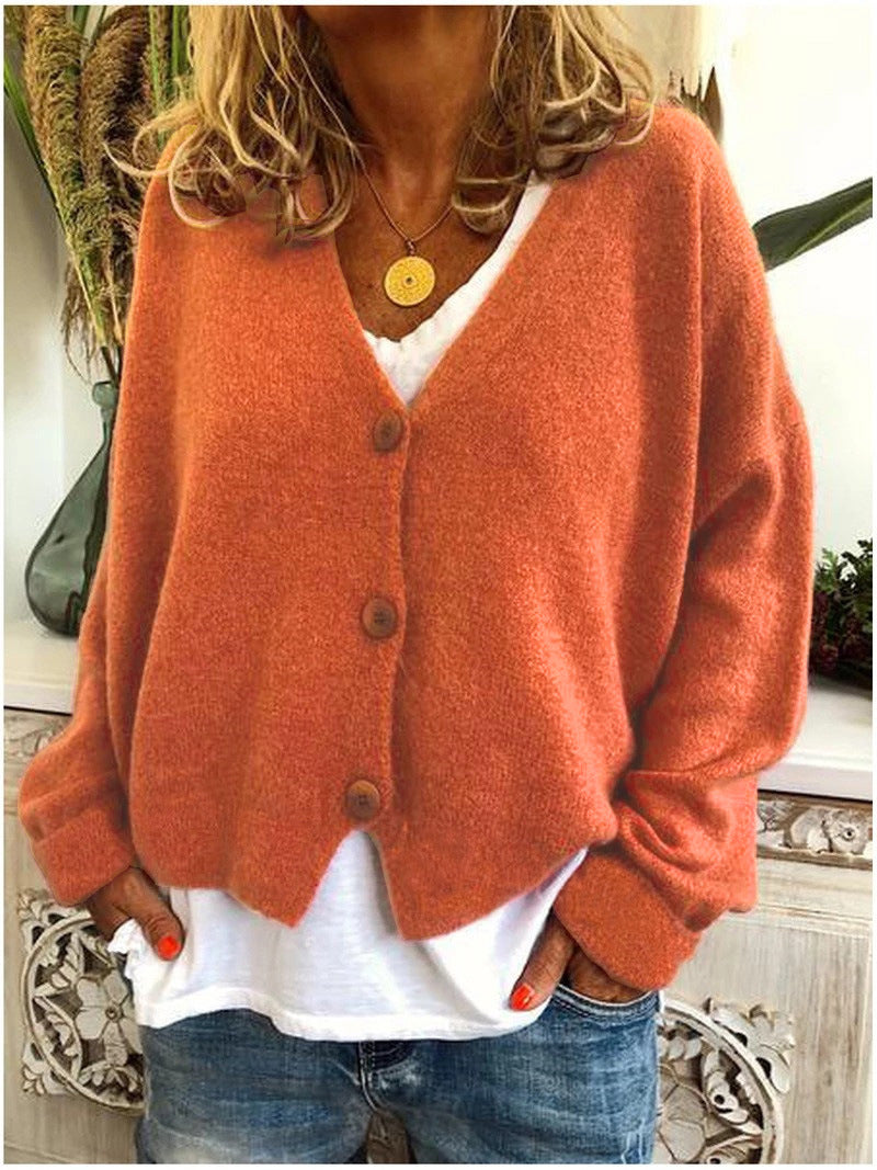 Women's Autumn And Winter Casual Loose Sweater Knitted Cardigan