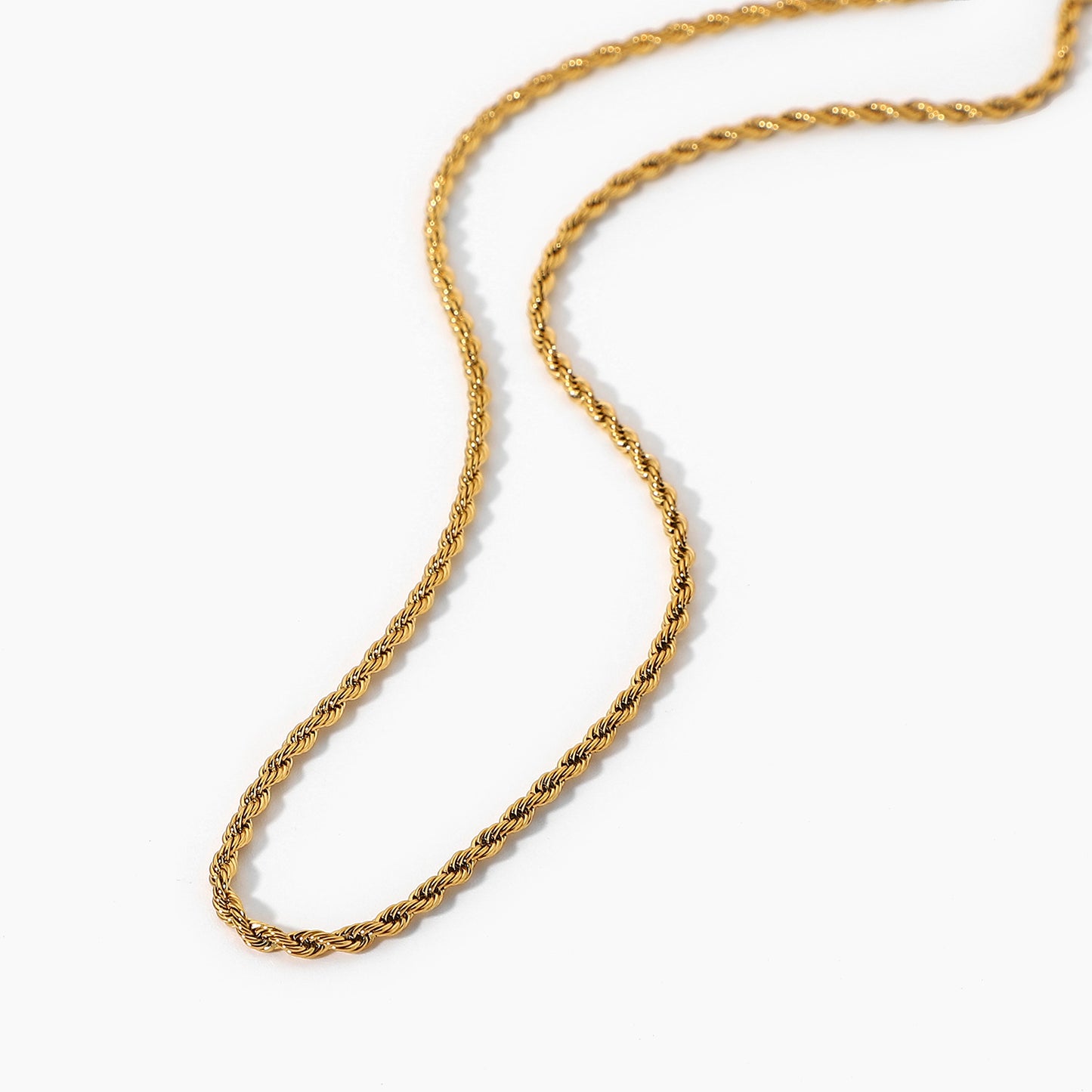 5pcs Style New Fashion Necklace 18K Gold Plated Stainless Steel Necklace Jewelry Gold Chain Necklace Neck Chain