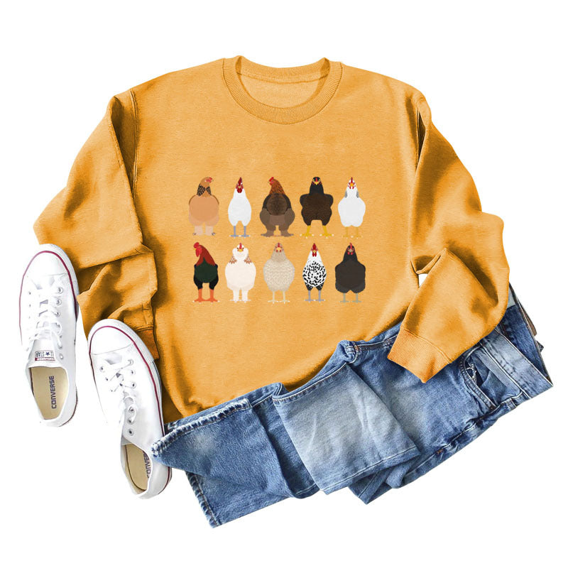 Chicken Print Thanksgiving Fashion Long Sleeve Ebay Plus Size Hoodie