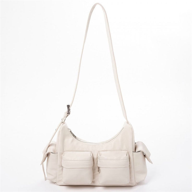 Straddle Bag Female Niche Design New Fashion Retro Pu Female Bag Single Shoulder Oblique Straddle Tote Bag