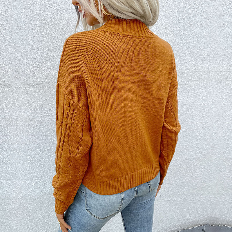 Autumn Winter Casual Blouse Solid Color Twist Long Sleeve Sweater For Women To Wear