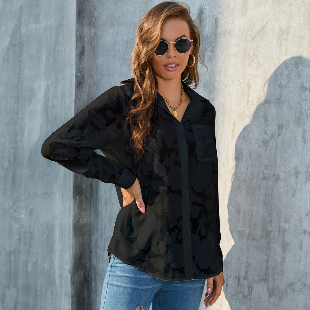 Large Size Women's Loose Casual Chiffon Shirt Shirt Color At Least