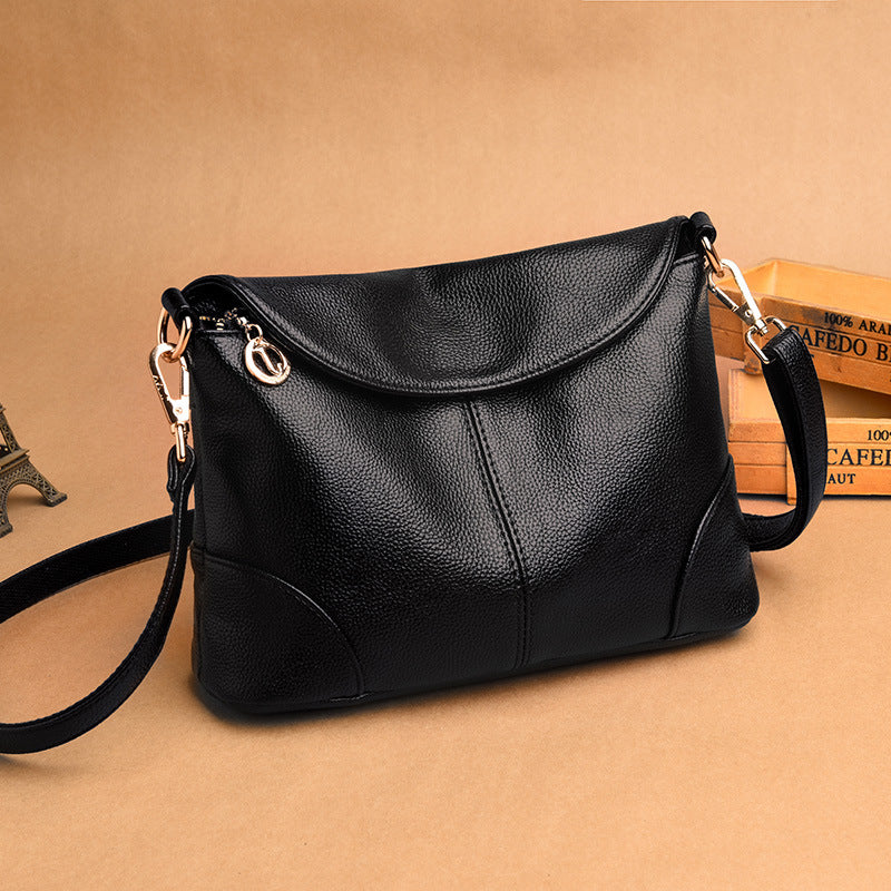 Bag Women New Fashion Crossbody Single Shoulder Women's Bags Middle-Aged Mother Soft Leather Small Square Bag