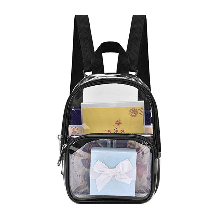 Mini Transparent Pvc Backpack Sundries Men'S And Women's Outdoor Fitness Sports Backpack Portable Travel Handbag