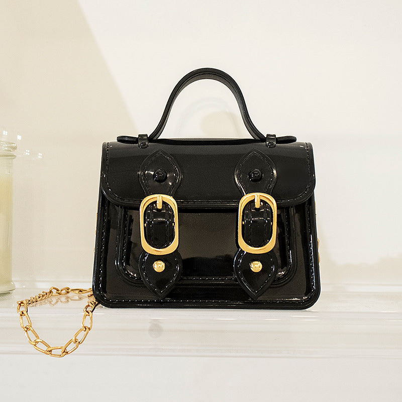 Summer New Jelly Bag Mini Cambridge Bag Pvc Chain Bag Women's Shoulder Bag Children'S Crossbody Bag