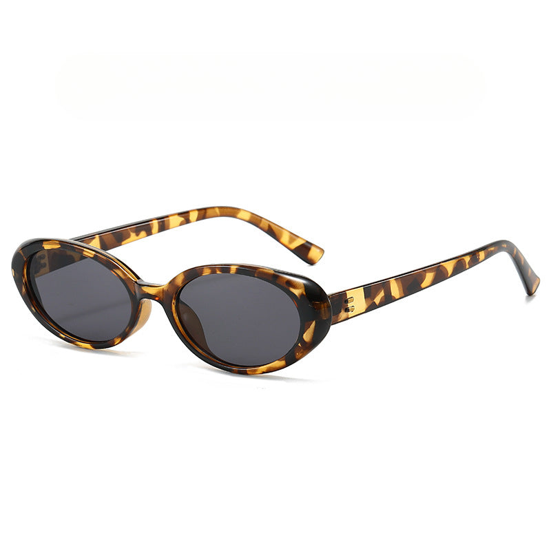 5 pairs Uv Protection Retro Oval Small Frame Sunglasses Women's Trend Hot Sunglasses