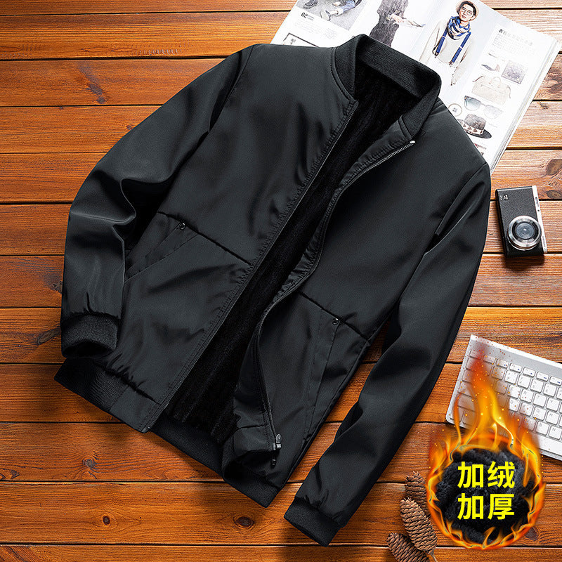 Men's Jacket Spring And Autumn New Version Of Baseball Clothes On The Clothes Plus Fleece Jacket Men's Cargo Coat