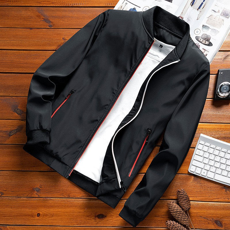 Men's Jacket Spring And Autumn New Version Of Baseball Clothes On The Clothes Plus Fleece Jacket Men's Cargo Coat