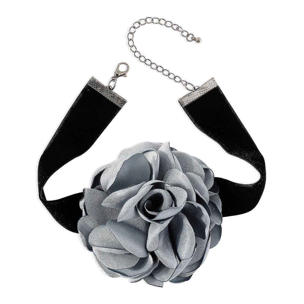 Fashion Geometric Choker Bracelet Elegant Romantic Temperament Rose Flocking Cloth Necklace Bracelet