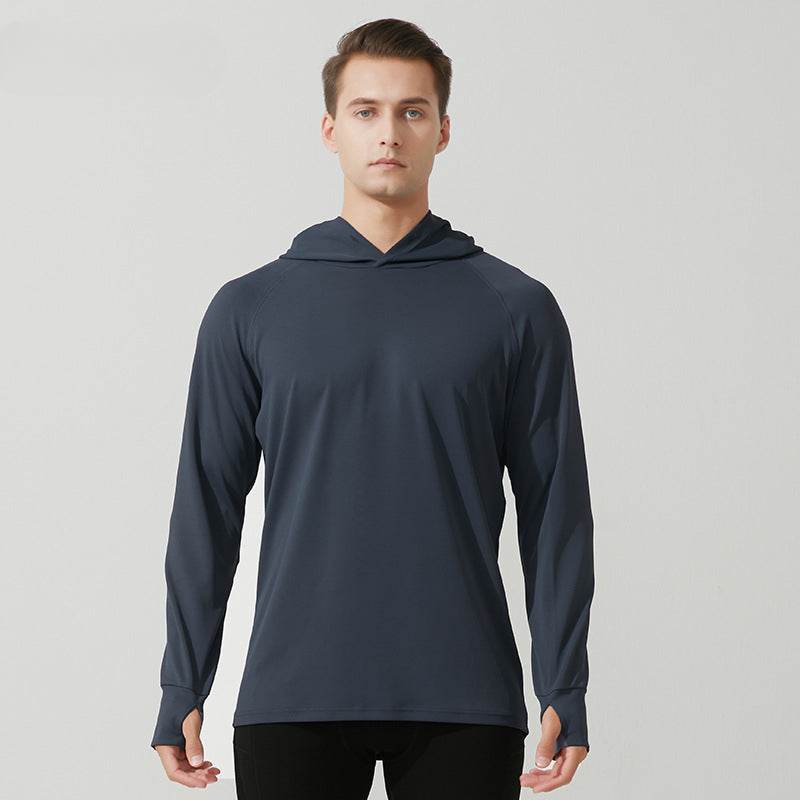 Outdoor Leisure Sports Top Men's New Fall Thumb Hole Loose Hoodie Coat Running Fitness Hoodie