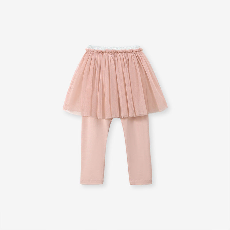 Girl Gauze Dress Set Autumn Children's Long Sleeve Cotton Set Cute Girl Set