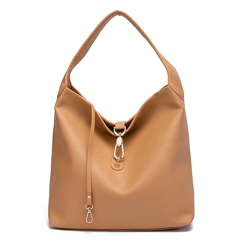 Retro New Granular Pebble Grain Hand Bill Of Lading Shoulder Underarm Women's Bag For