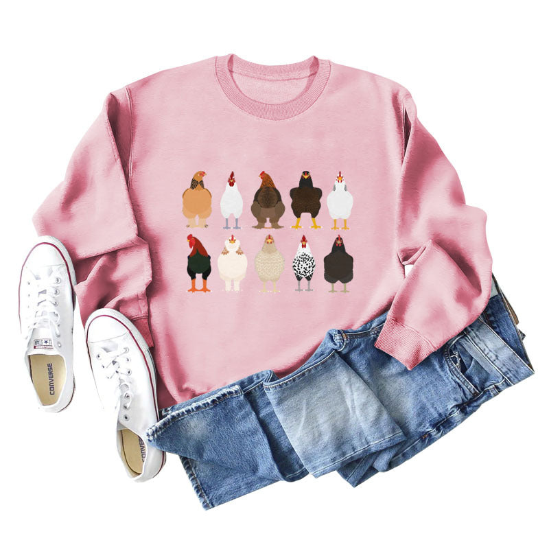 Chicken Print Thanksgiving Fashion Long Sleeve Ebay Plus Size Hoodie
