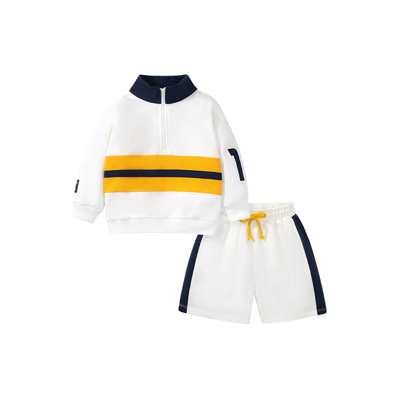 Boys Hoodie Set Autumn Cotton Long-Sleeved Children's Two-Piece Set For Children