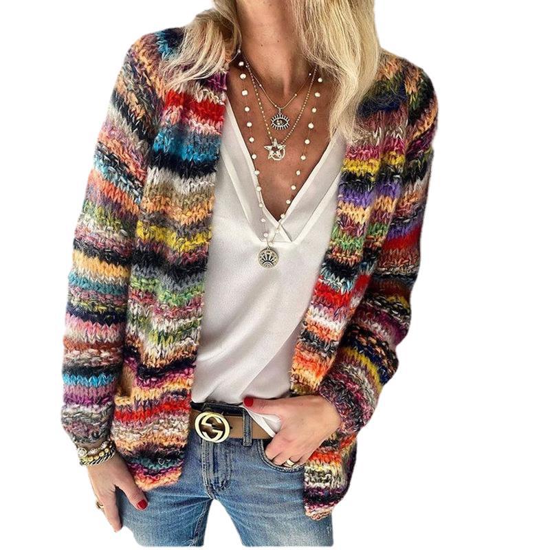 spring sweater knitted cardigan thin coat loose coat women