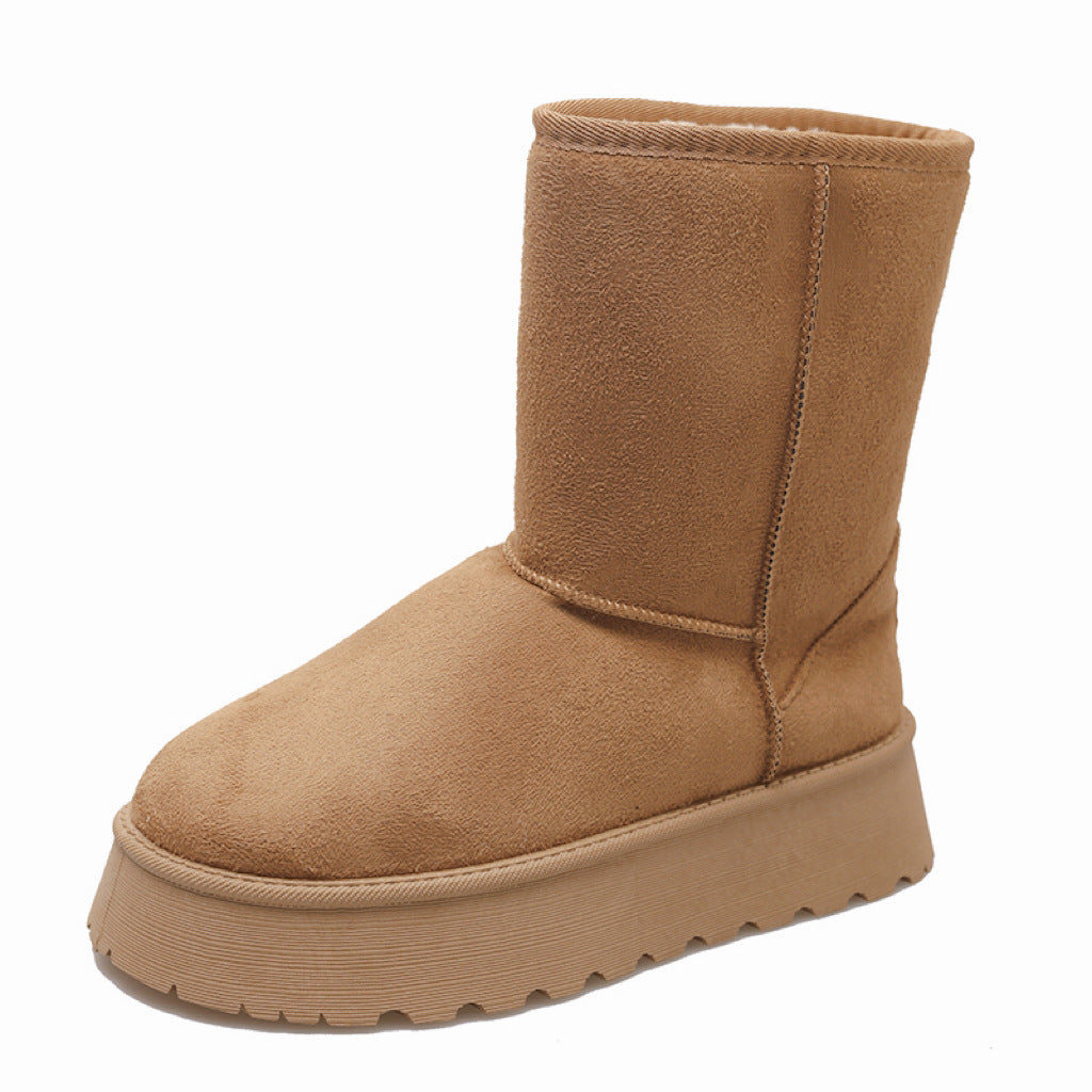 Winter New Snow Boots for Women Large Size Basic Classic Couple Non-slip Waterproof High Cotton Boots