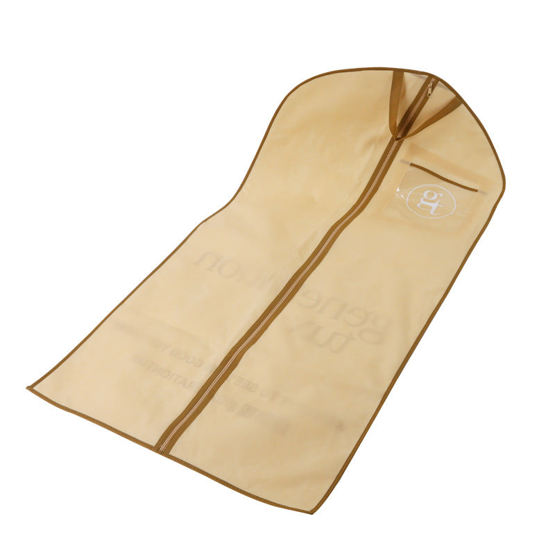 Non-woven Suit Dust Cover Clothing Storage Bag Clothing Dust Cover Hand Hanging Bag Logo Can Be Printed on Suit Bag