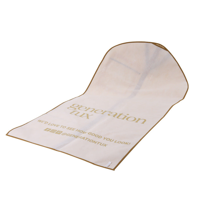 Non-woven Suit Dust Cover Clothing Storage Bag Clothing Dust Cover Hand Hanging Bag Logo Can Be Printed on Suit Bag