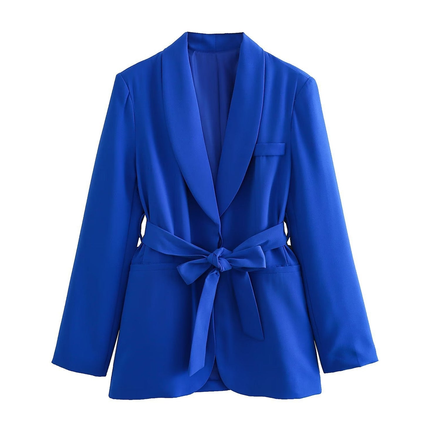 Spring Women With Belt Casual Suit Jacket + Pants Suit