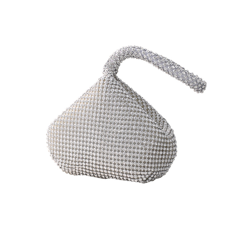 Pure Handmade Rhinestone Mine Night Bag Portable Banquet Bag and Exquisite Hand-Held Female Handbag