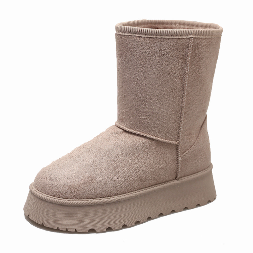 Winter New Snow Boots for Women Large Size Basic Classic Couple Non-slip Waterproof High Cotton Boots
