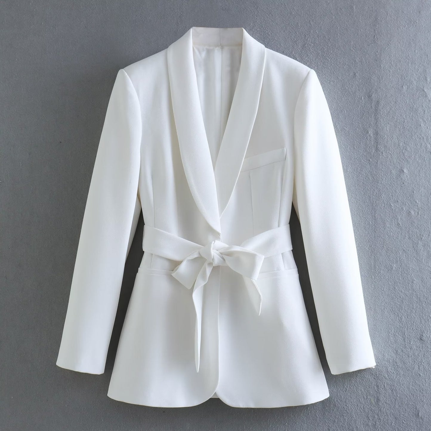 Spring Women With Belt Casual Suit Jacket + Pants Suit