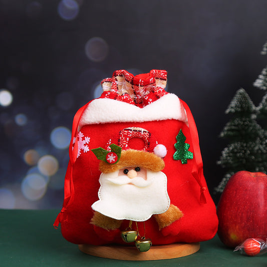 Christmas Apple Bag Gift Bag Tote Bag Candy Bag Adult Children New Bell Santa Gift Bag