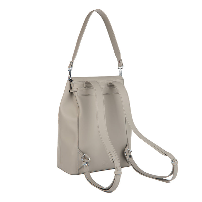 Vegan round-top drawstring backpack
