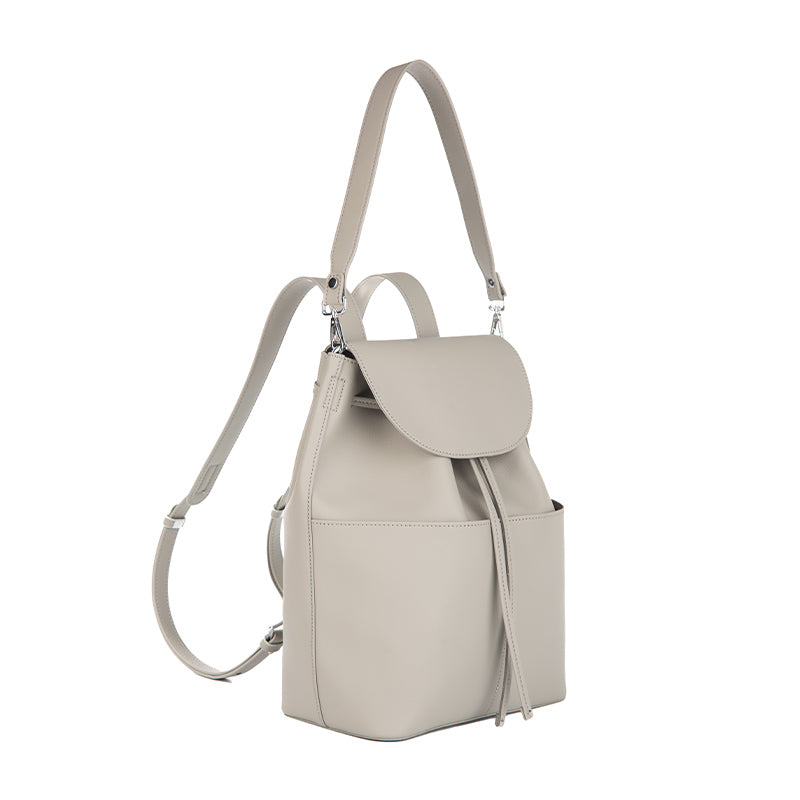 Vegan round-top drawstring backpack