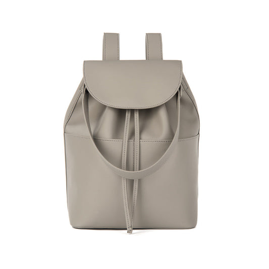 Vegan round-top drawstring backpack