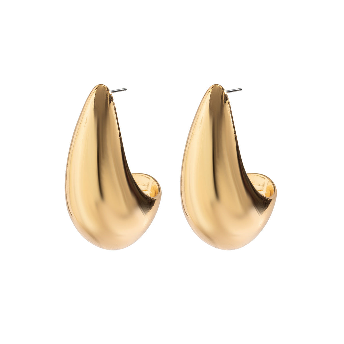 5 pairs Vintage Comma Teardrop Punk Style Earrings Niche Simple Smooth Hanging Drop Earrings